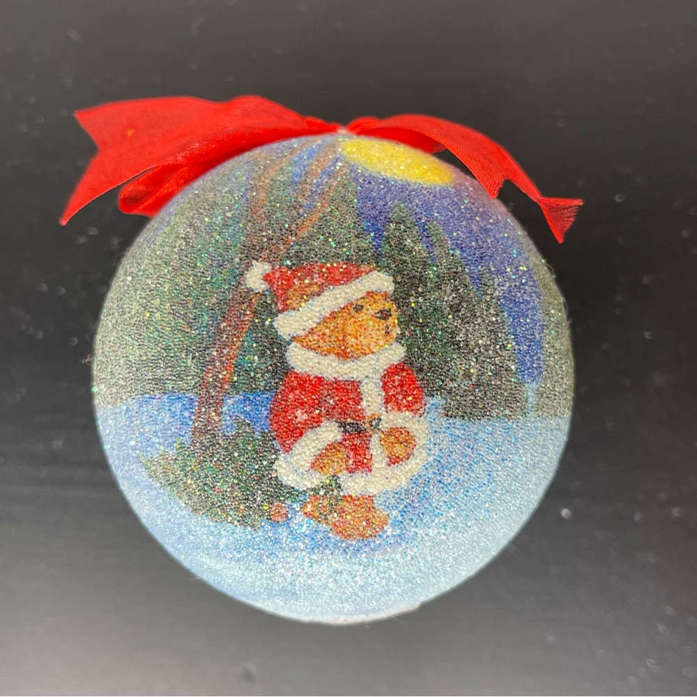 Dillards Vintage 2002‎ Teddy Bear Santa “Sugar Coated” Christmas Ornament